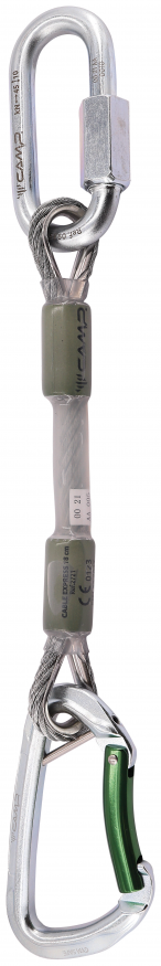 Комплект карабинов с оттяжкой GYM SAFE CABLE EXPRESS 18 cm - Gray