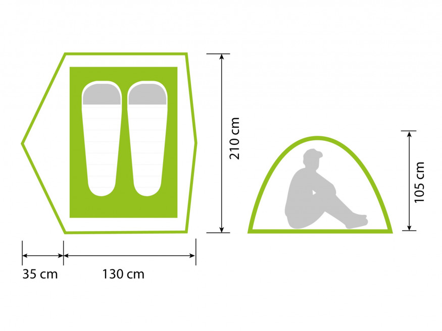 Палатка автоматическая 2-х местная Norfin ZOPE 2 NF