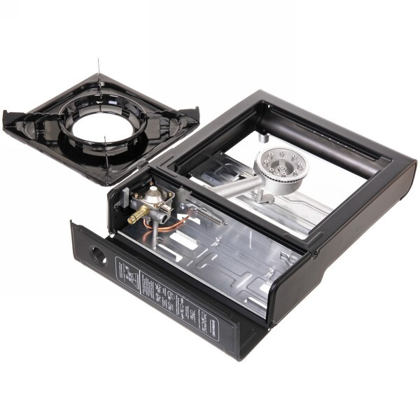 Плита газовая портативная (цанга) с переходников в чемодане