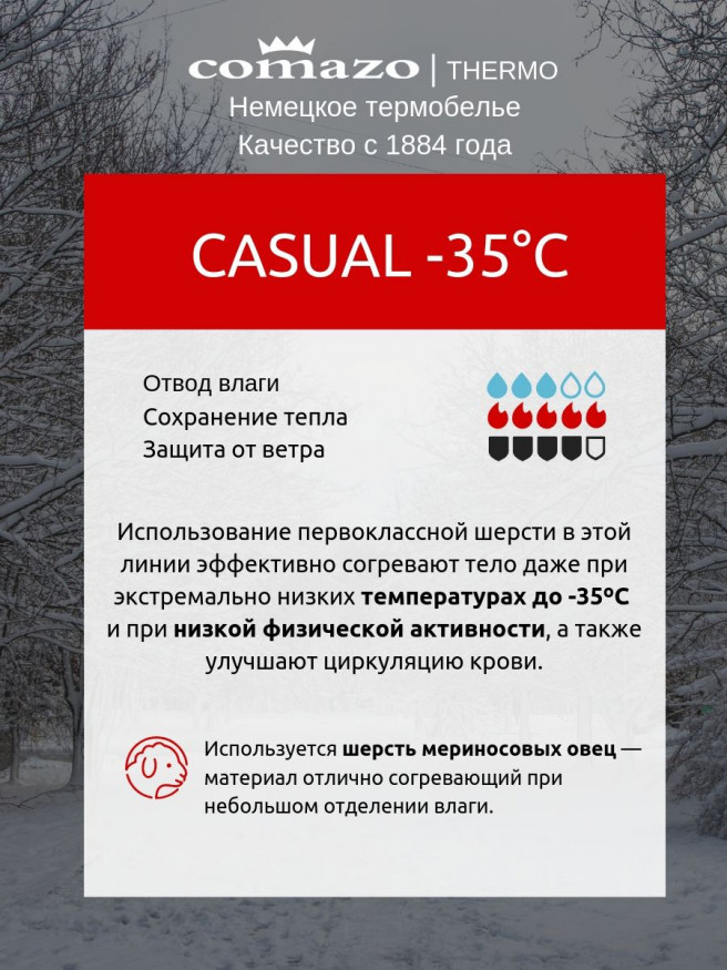 Термокальсоны мужские Comazo CASUAL -35  