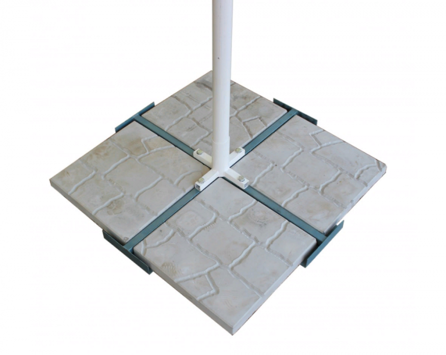 Зонт квадратный 2.5 х 2.5 м (4 спиц) сталь, с воланом