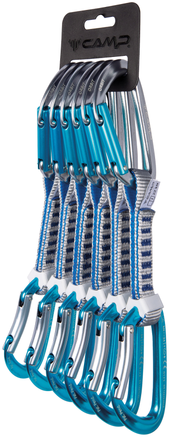 Комплект карабинов с оттяжкой ORBIT EXPRESS KS 12 cm, набор 6 штук, CAMP