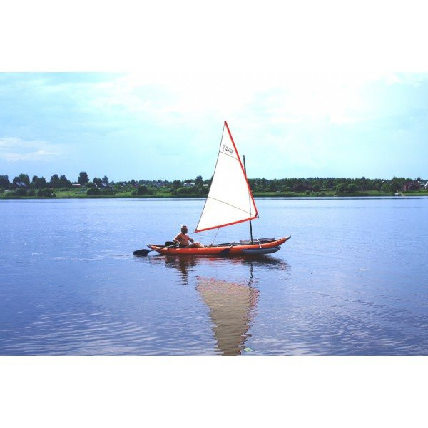 Мачта с креплением на надувной байдарке